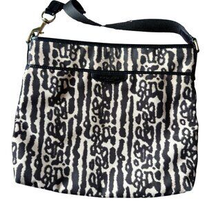 Coach Ocelot Leopard Print Canvas File Crossbody Bag F31686